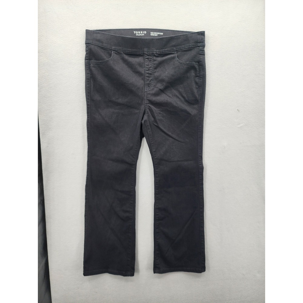Torrid Lean Jean‎ Slim Boot Super Soft Black Pull On Jeans Plus Size 2X 20 22
